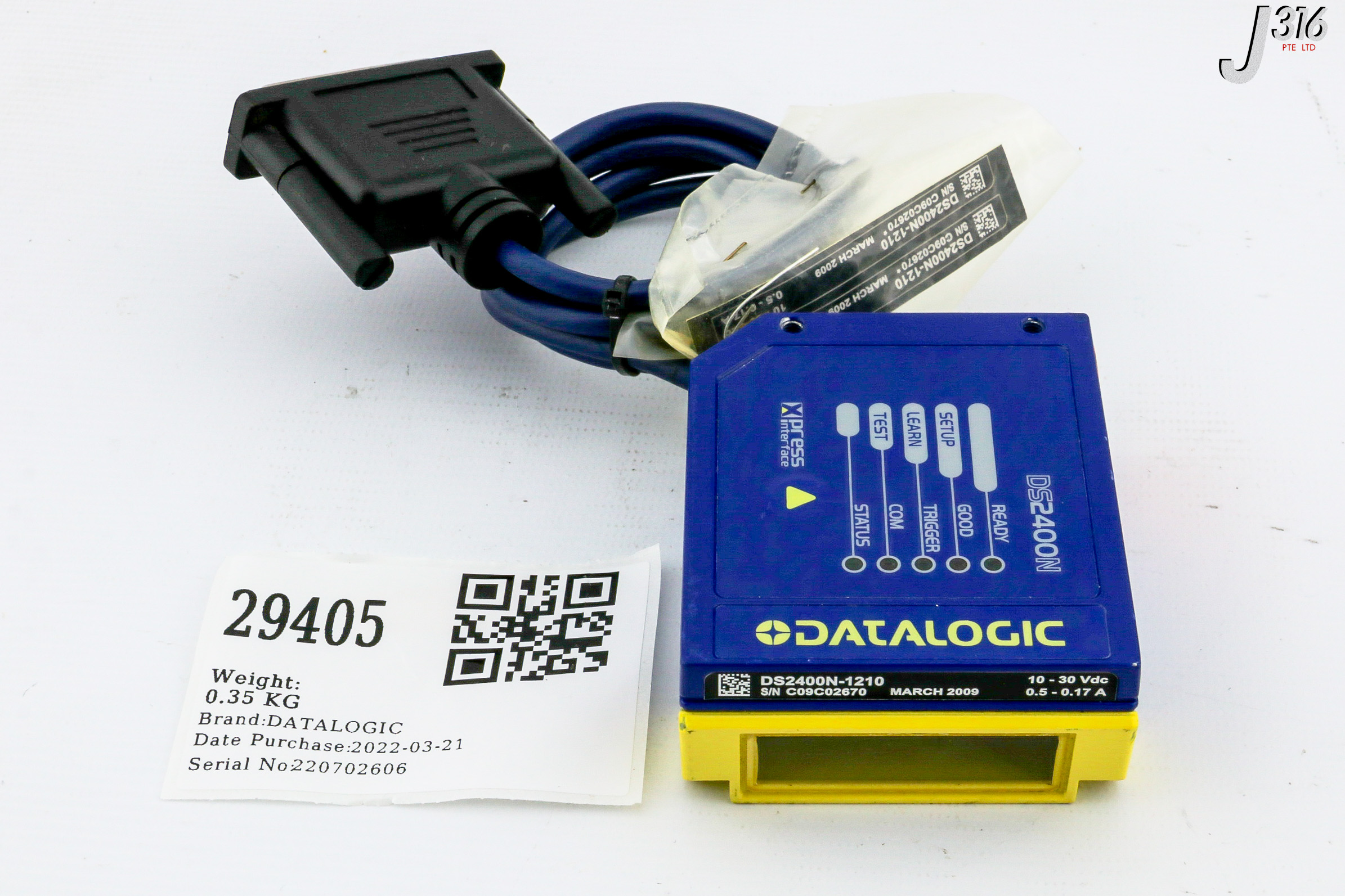 29405 DATALOGIC SHORT-RANGE INDUSTRIAL BARCODE READER DS2400N-1210